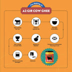 oRegion A2 Gir Cow Ghee | 100% Gir Cow Ghee | Organic Desi Ghee From Gir Cow | Grab2Buy
