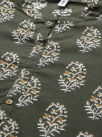 Yufta Green And off White Kurta And Palazzo Set | Grab2Buy