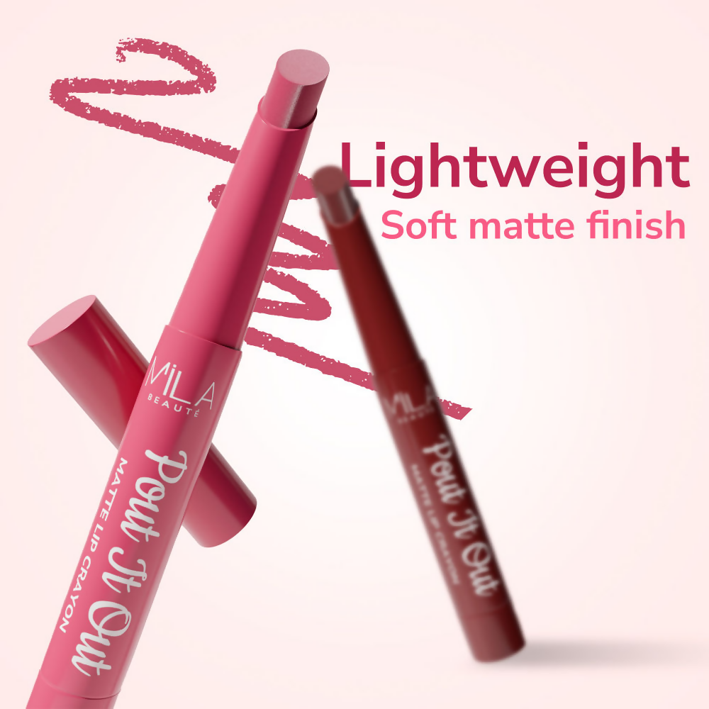 Mila Beaute Pout It Out Long Lasting & Matte Finish Lip Crayon Lipstick - Maleficent | Grab2Buy