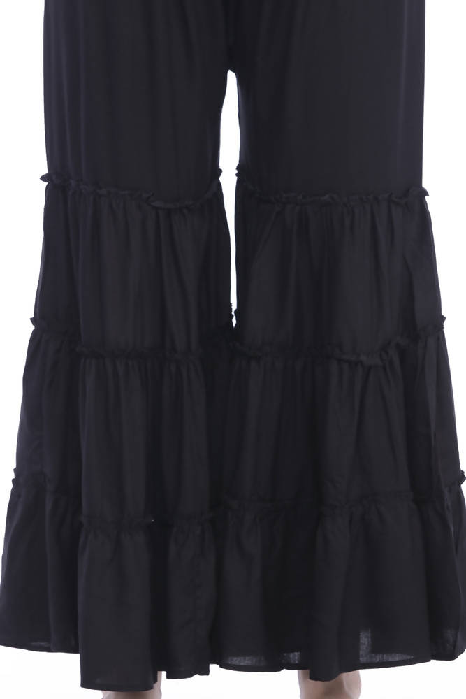 Mominos Fashion Trendy Cotton Black Palazzo | Grab2Buy
