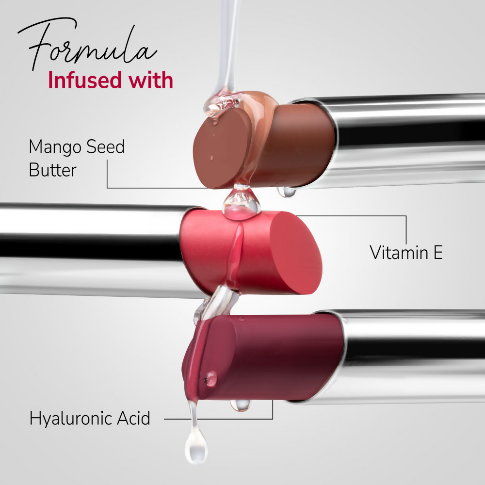Mila Beaute 24 Hr Non-Transfer Matte Locked-In Lipstick - Floral Pink