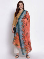 Myshka Women's Traditional Multi Cotton Silk Printed Casual Dupatta | Grab2Buy