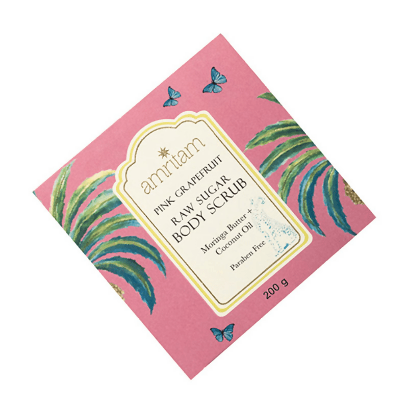 Amritam by Good Earth Pink Grapefruit Raw Sugar Body Scrub | Grab2Buy