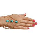 Gold-Polished Alloy Designer Hand Harness Bracelet - The Pari | Grab2Buy
