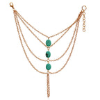 Gold-Polished Alloy Designer Hand Harness Bracelet - The Pari | Grab2Buy