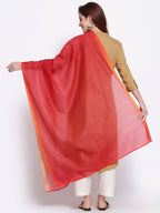 Myshka Women's Beautiful Red Cotton Silk Printed Casual Traditional Dupatta | Grab2Buy