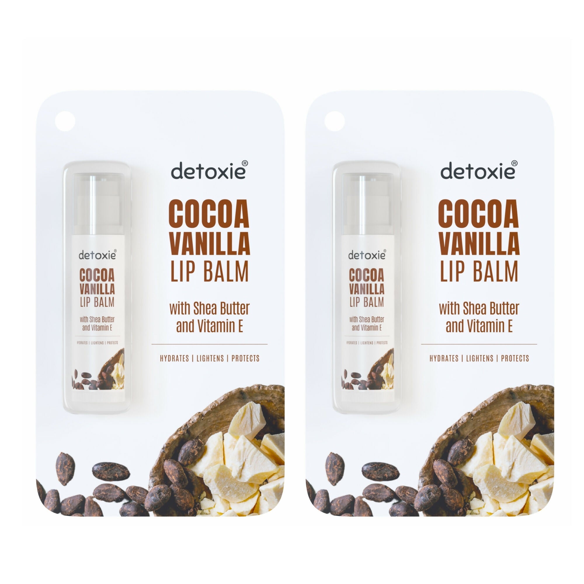 Detoxie Lip Balms Cocoa Vanilla With Vitamin E Shea Butter & Liquorice | Grab2Buy