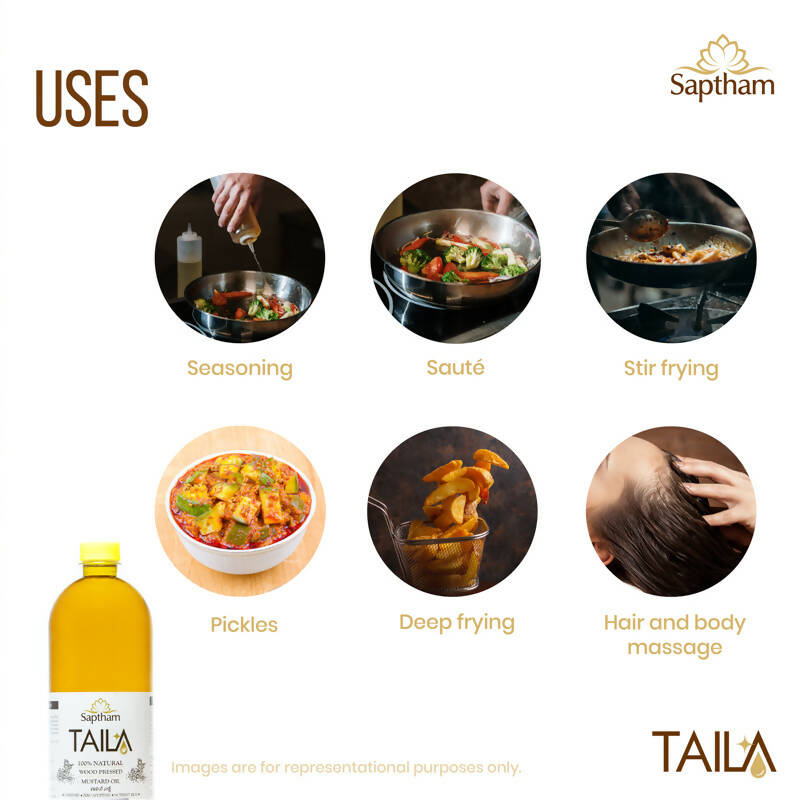 Saptham Taila 100% Wood Pressed Mustard Oil | Grab2Buy