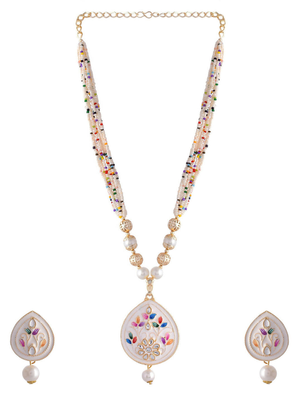 VOJ Women White Color stainless steel Jewellery Set | Grab2Buy