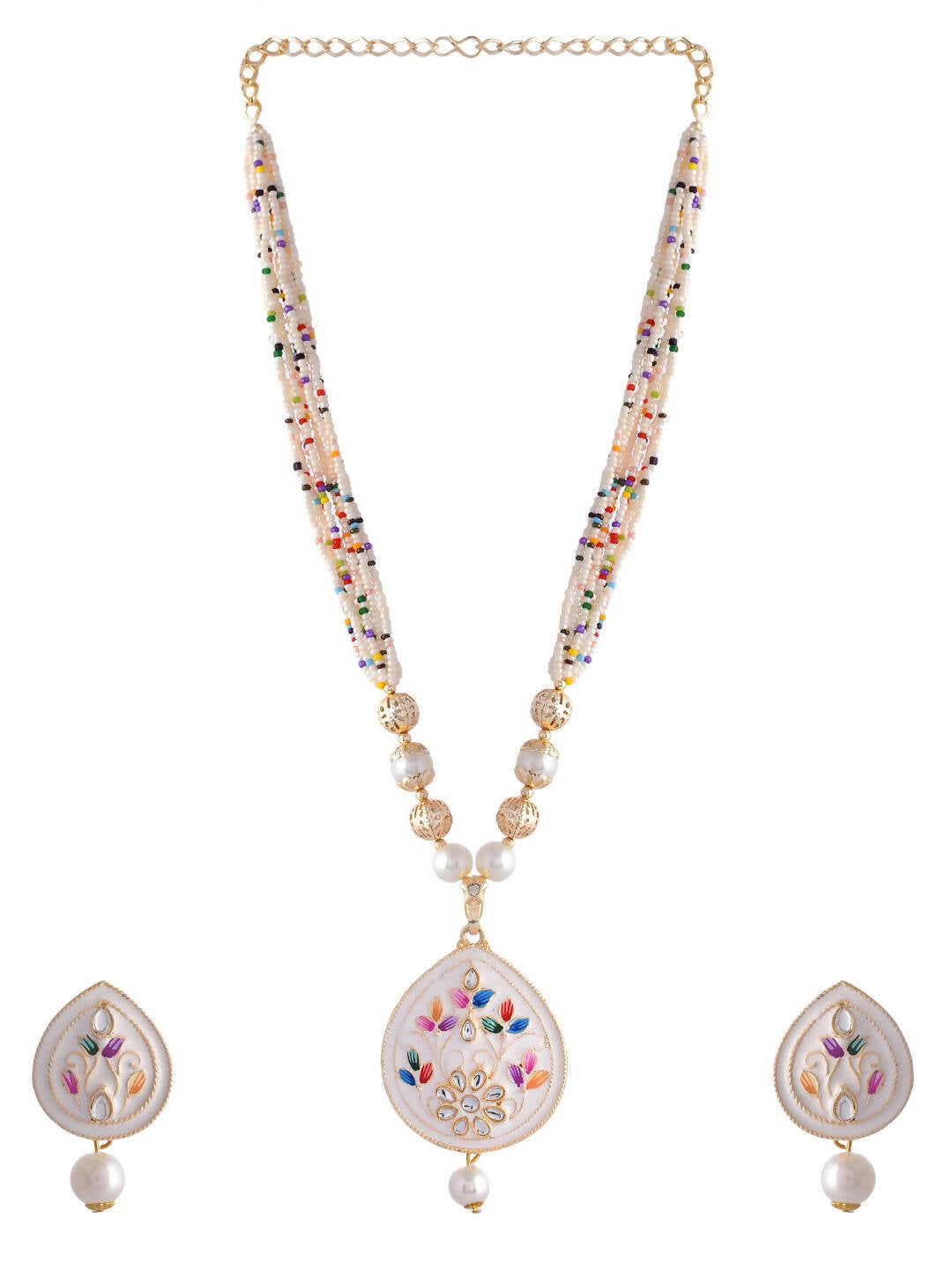 VOJ Women White Color stainless steel Jewellery Set | Grab2Buy