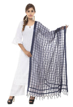 Mominos Fashion Navy Blue Cotton Square Dupatta | Grab2Buy