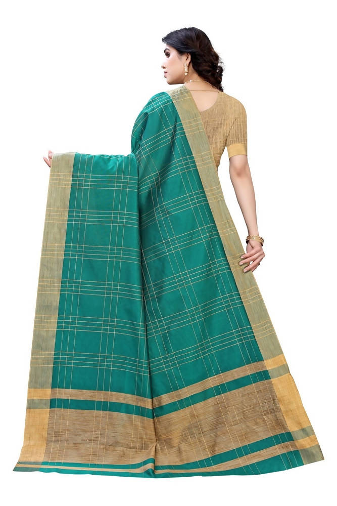 Vamika Green Cotton Silk Weaving Saree (Anaya Green) | Grab2Buy