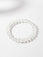 NVR White Crystal Beaded Bracelet for Men & Women | Grab2Buy