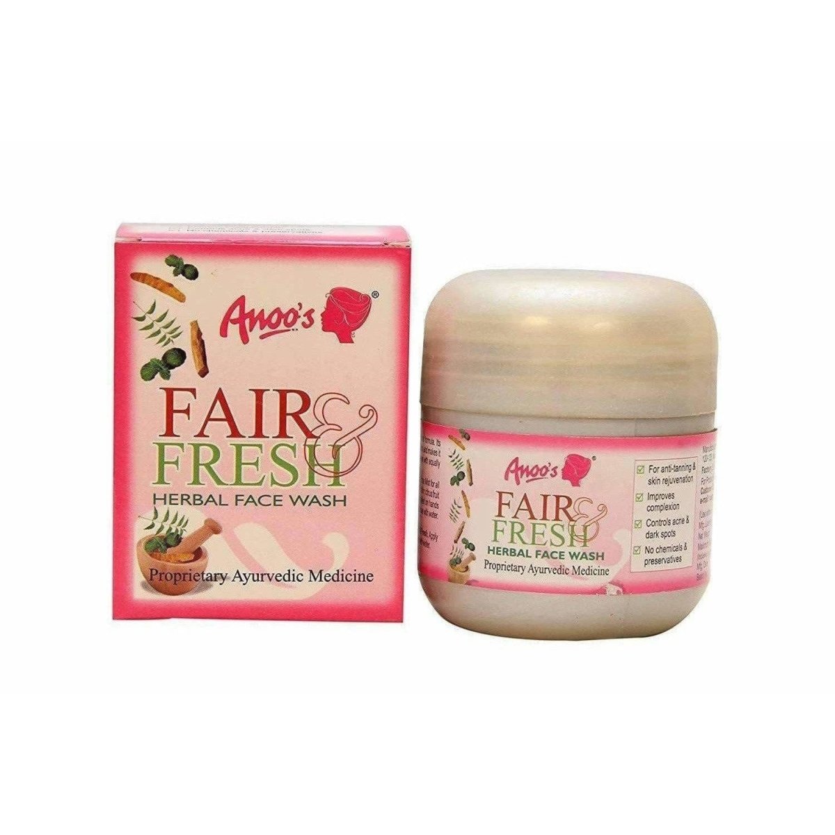 Anoos Fair and Fresh Herbal Face Wash | Swadesiicart