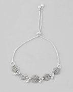 VOJ Set of 2 Traditional Flower Shapped Designer Anklet