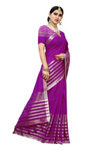 Vamika Purple Cotton Silk Weaving Saree (Twitter Purple) | Grab2Buy