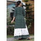Vamika Green Rayon Gota Patti work Kurti With Skirt Suit | Grab2Buy