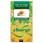 TE-A-ME Charge Ginger Tulsi Honey Herbal Infusion Tea Bags