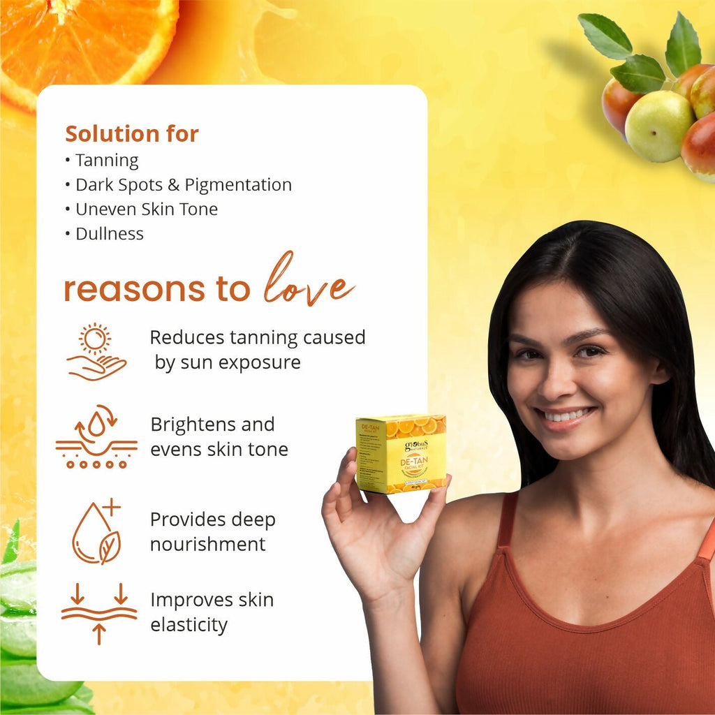 Globus Naturals De-Tan 6 Step Facial Kit | Grab2Buy
