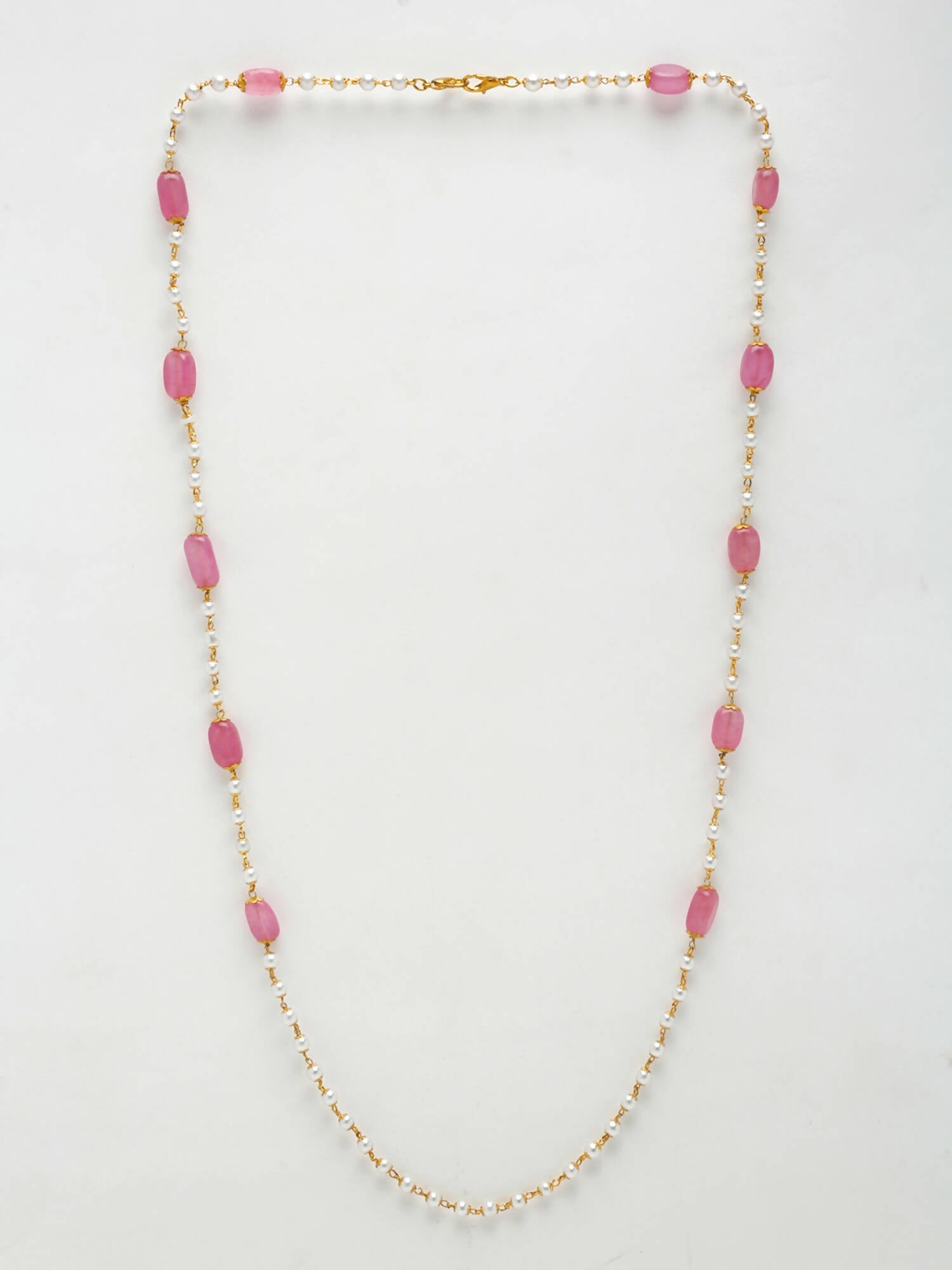 Stone And Gold-Polished Mask Chain - Ruby Raang | Grab2Buy