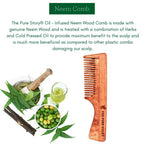 The Pure Story Oil Infused Neem Wood Handle Comb