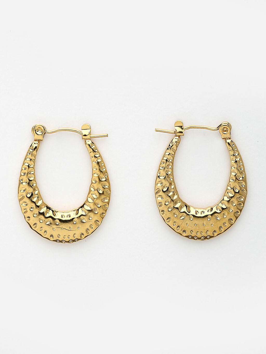 NVR Women's Gold-Polished Contemporary Hoop Earrings | Grab2Buy