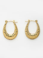 NVR Women's Gold-Polished Contemporary Hoop Earrings | Grab2Buy