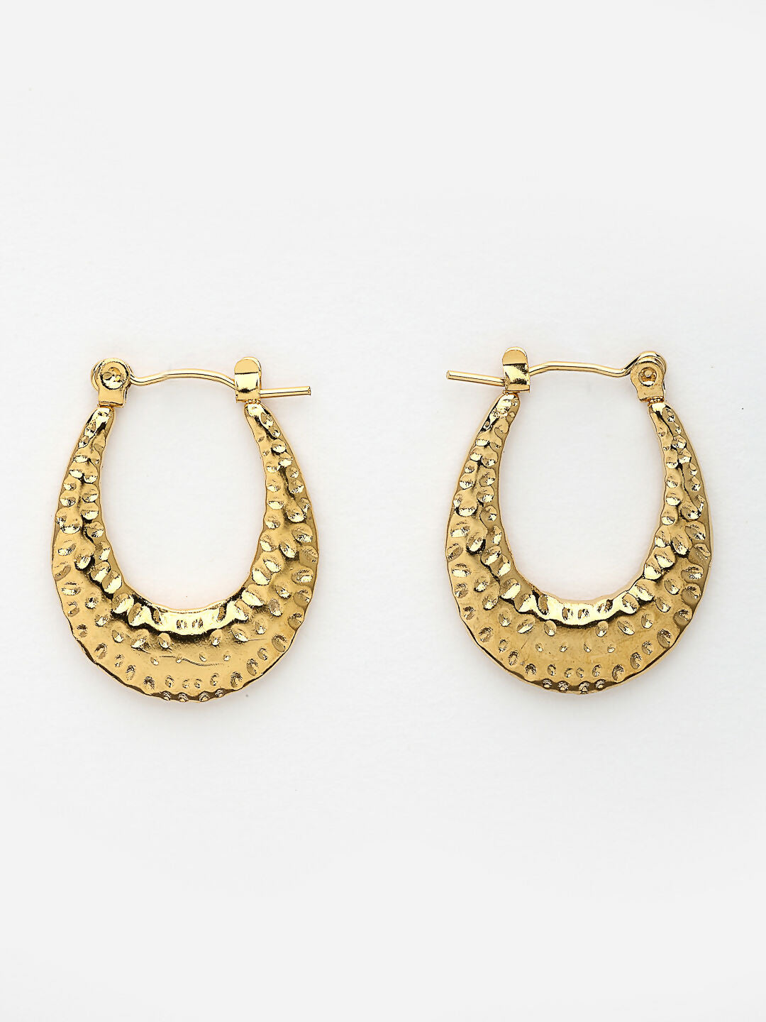 NVR Women's Gold-Polished Contemporary Hoop Earrings | Grab2Buy