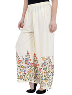 Mominos Fashion Off White Floral Design Palazzo | Grab2Buy