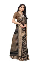 Vamika Black Linen Designer Saree (BEE BLACK) | Grab2Buy