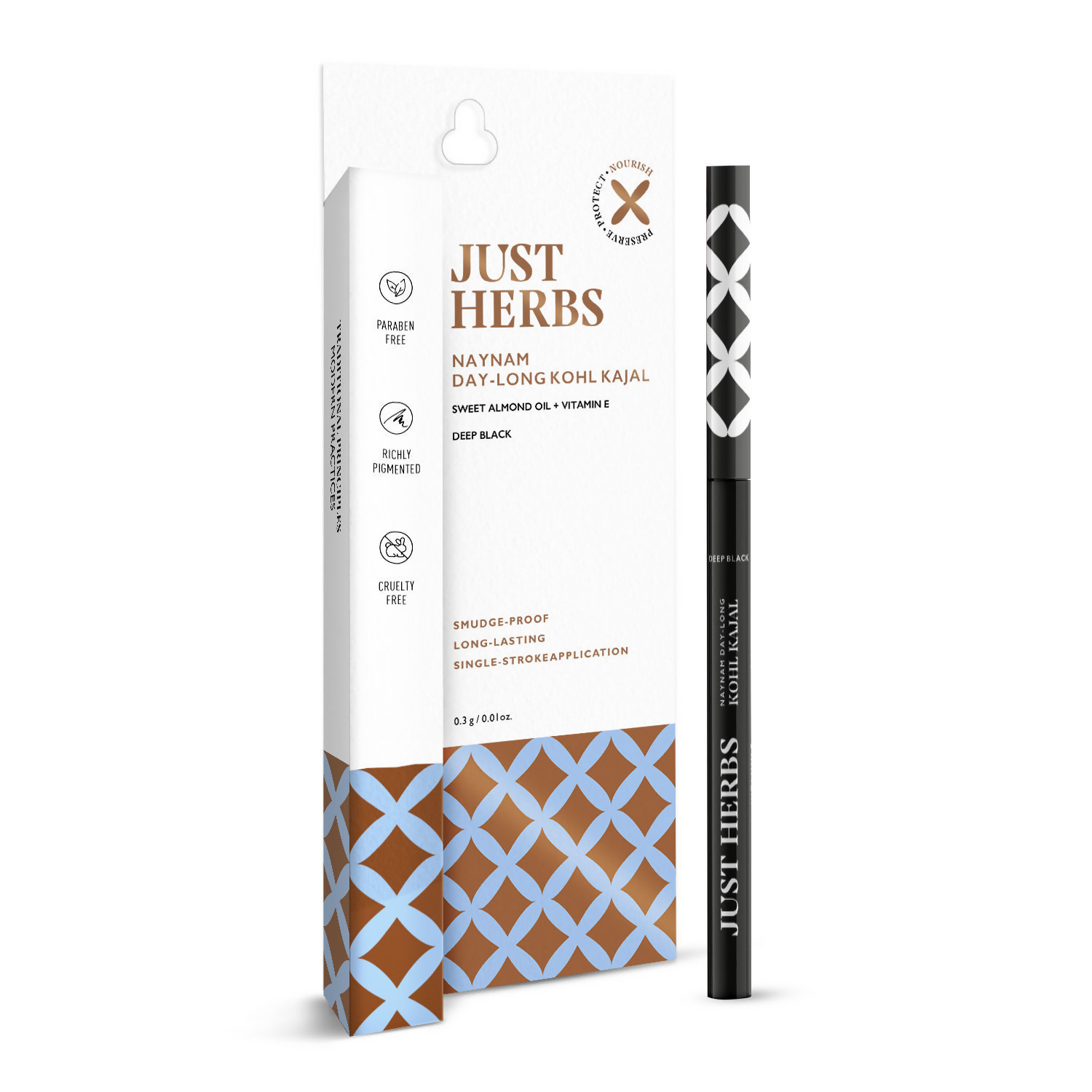 Just Herbs Naynam Day - Long Kohl Kajal | Grab2Buy