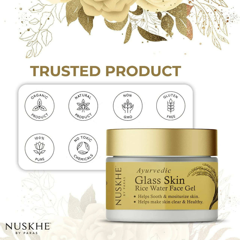 Nuskhe By Paras Ayurvedic Glass Skin Rice Water Face Gel | Grab2Buy