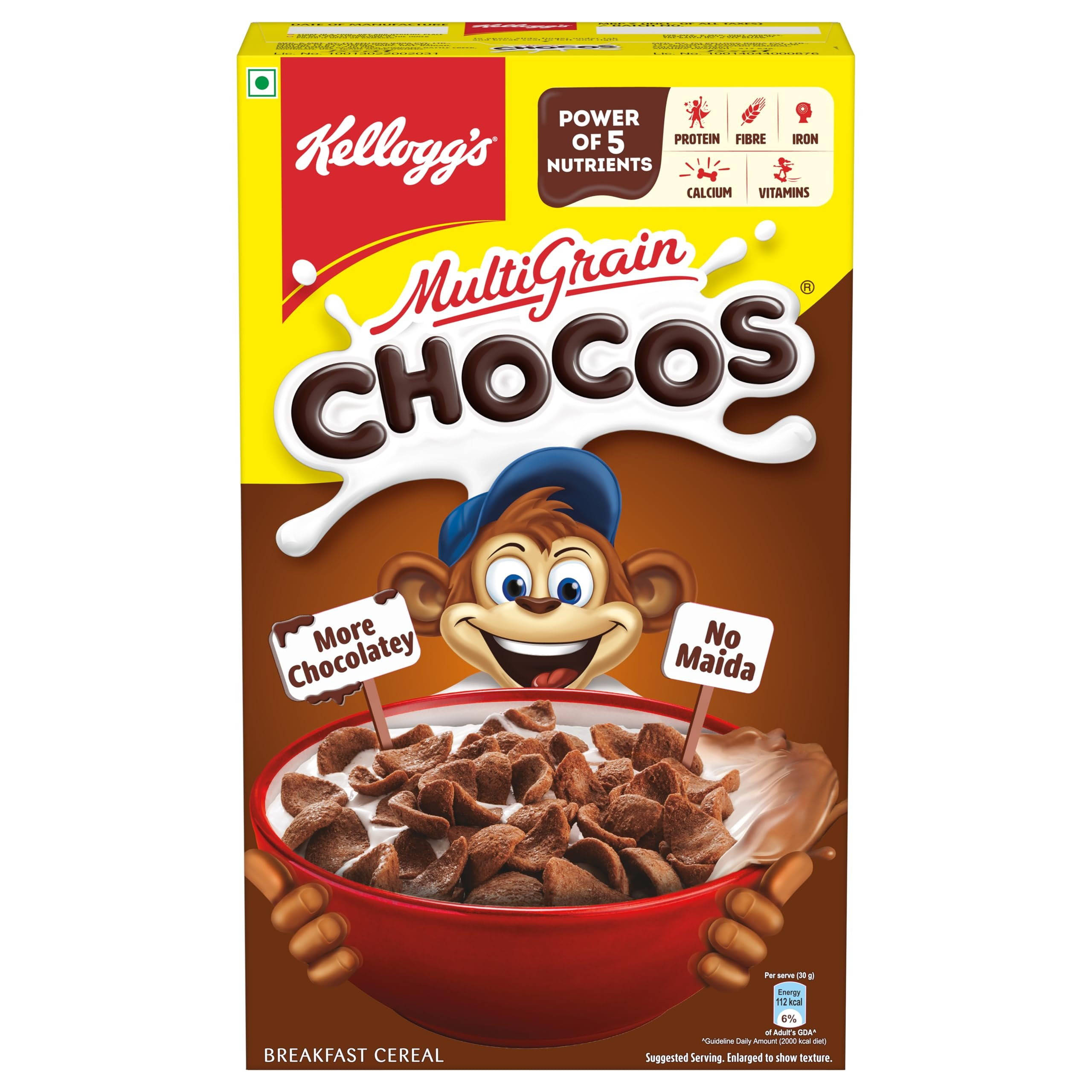 Kellogg's Chocos For Kids, Multigrain Energy, More Chocolatey, Kids Breakfast Cereal | Grab2Buy
