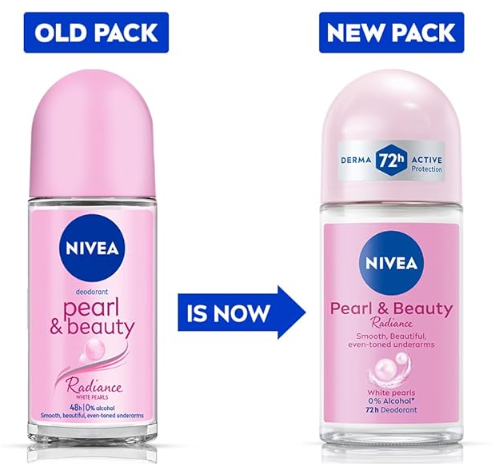 Nivea Deodorant Roll On Pearl & Beauty Radiance For Eventoned Smooth & Beautiful Underarms | Grab2Buy