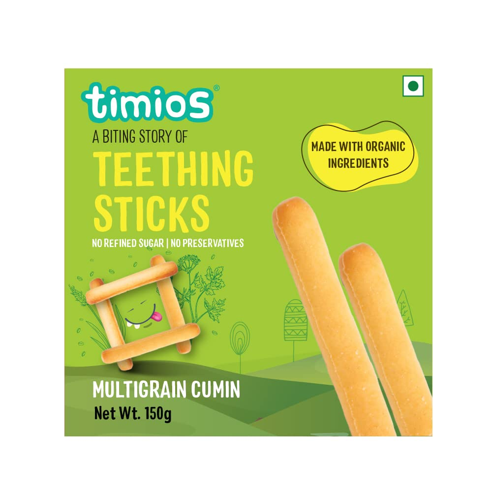 Timios Multigrain Cumin Teething Sticks For Toddlers | Grab2Buy