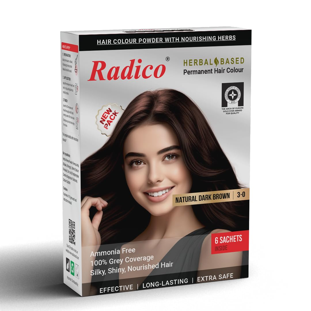 Radico Natural Herbal Based Permanent Hair Color - Dark Brown | Grab2Buy