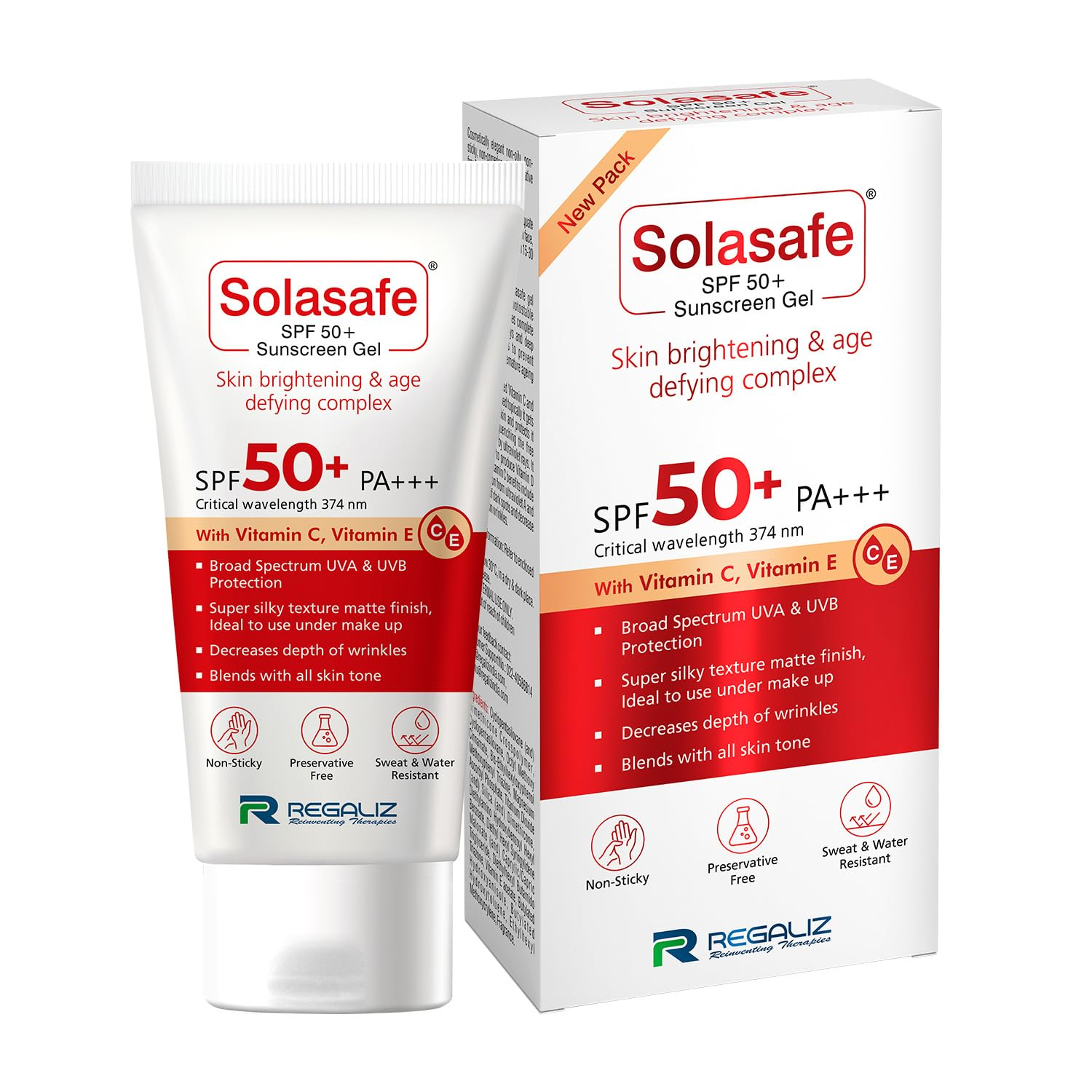 Regaliz Solasafe SPF 50+ Silicone Sunscreen Gel | Grab2Buy