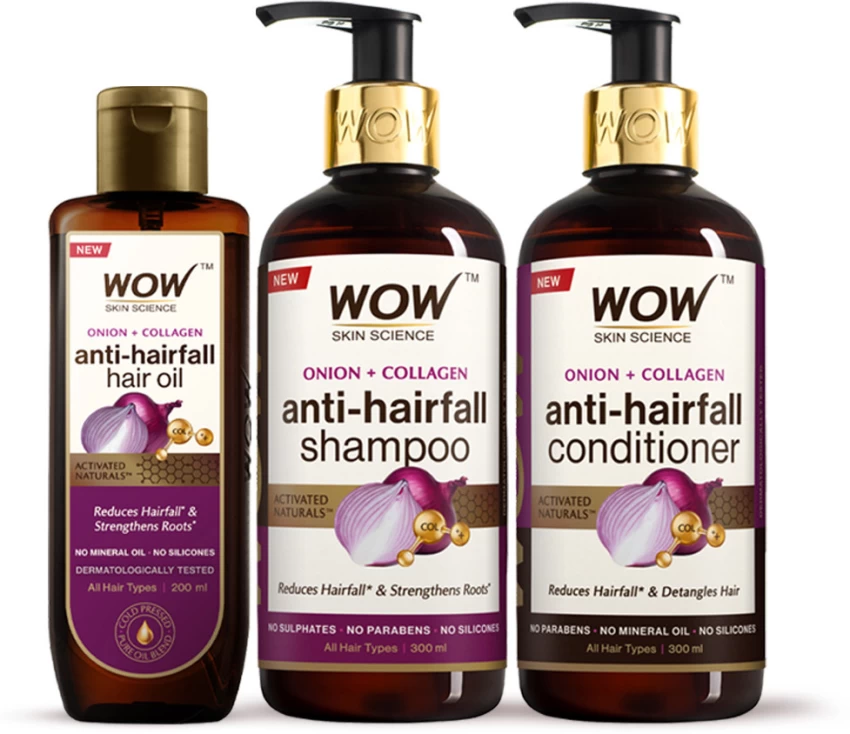 Wow Skin Science Onion Black Seed Oil Ultimate Hair Care Kit | Grab2Buy