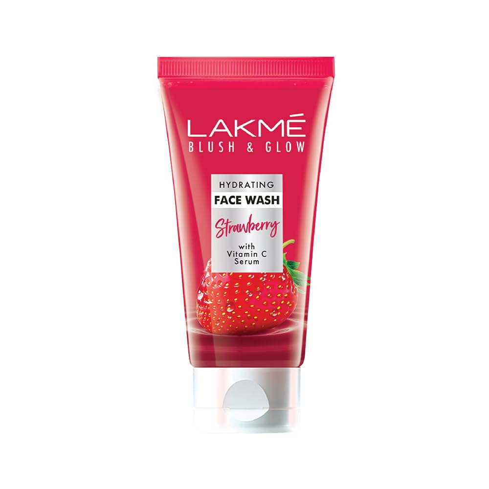 Lakme Blush & Glow Strawberry Freshness Gel Face Wash With Vitamin C Serum | Grab2Buy