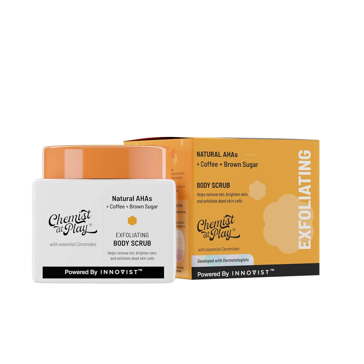 Chemist At Play Exfoliating Body Scrub For Removing Tan & Dead Skin Cells, Men & Women | Grab2Buy