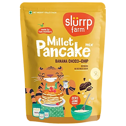 Slurrp Farm Banana Choco-Chip Millet Pancake Mix | Grab2Buy