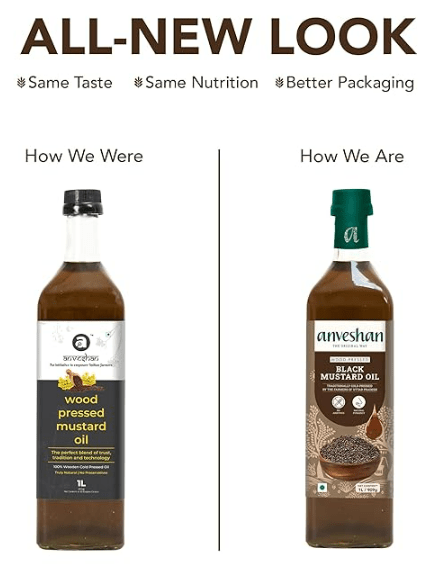 Anveshan Wood Pressed Black Mustard Oil | Grab2Buy