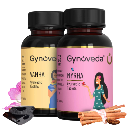 Gynoveda PCOS Vamha Ayurvedic Pills & Myrha Ayurvedic Pills | Grab2Buy