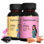 Gynoveda PCOS Vamha Ayurvedic Pills & Myrha Ayurvedic Pills | Grab2Buy