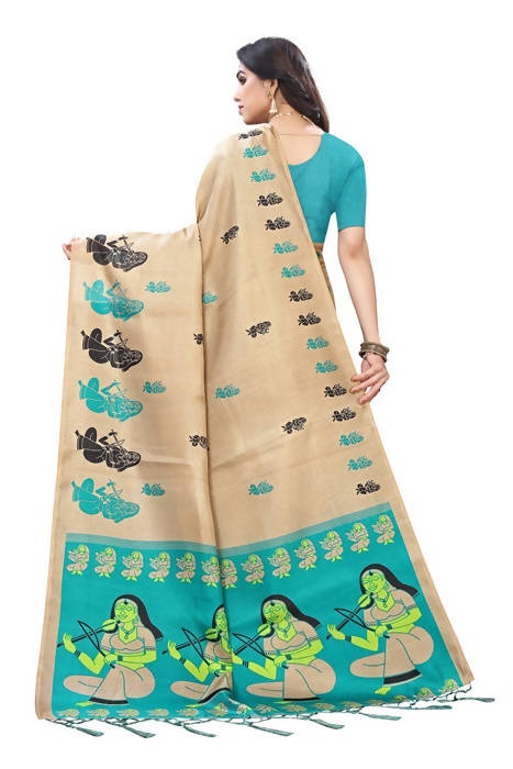 Vamika Brown Kalamkari Print With Jhalar Khadi Silk Saree (SHABRI RAMA ) | Grab2Buy