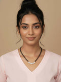 NVR Women Gold Plated Black Beaded Mangalsutra | Grab2Buy
