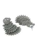 NVR Women Silver Toned Contemporary Drop Earrings | Grab2Buy