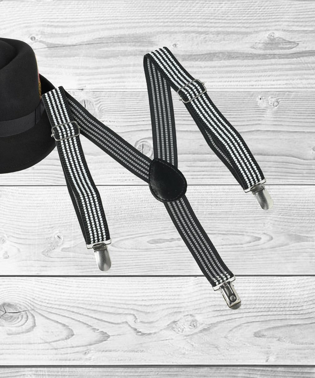 Manet Boys Strip Suspenders - Black | Grab2Buy