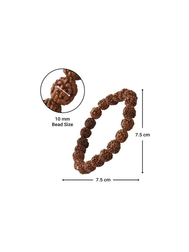 NVR 5 Mukhi Rudraksha Stretchable Bracelet | Grab2Buy