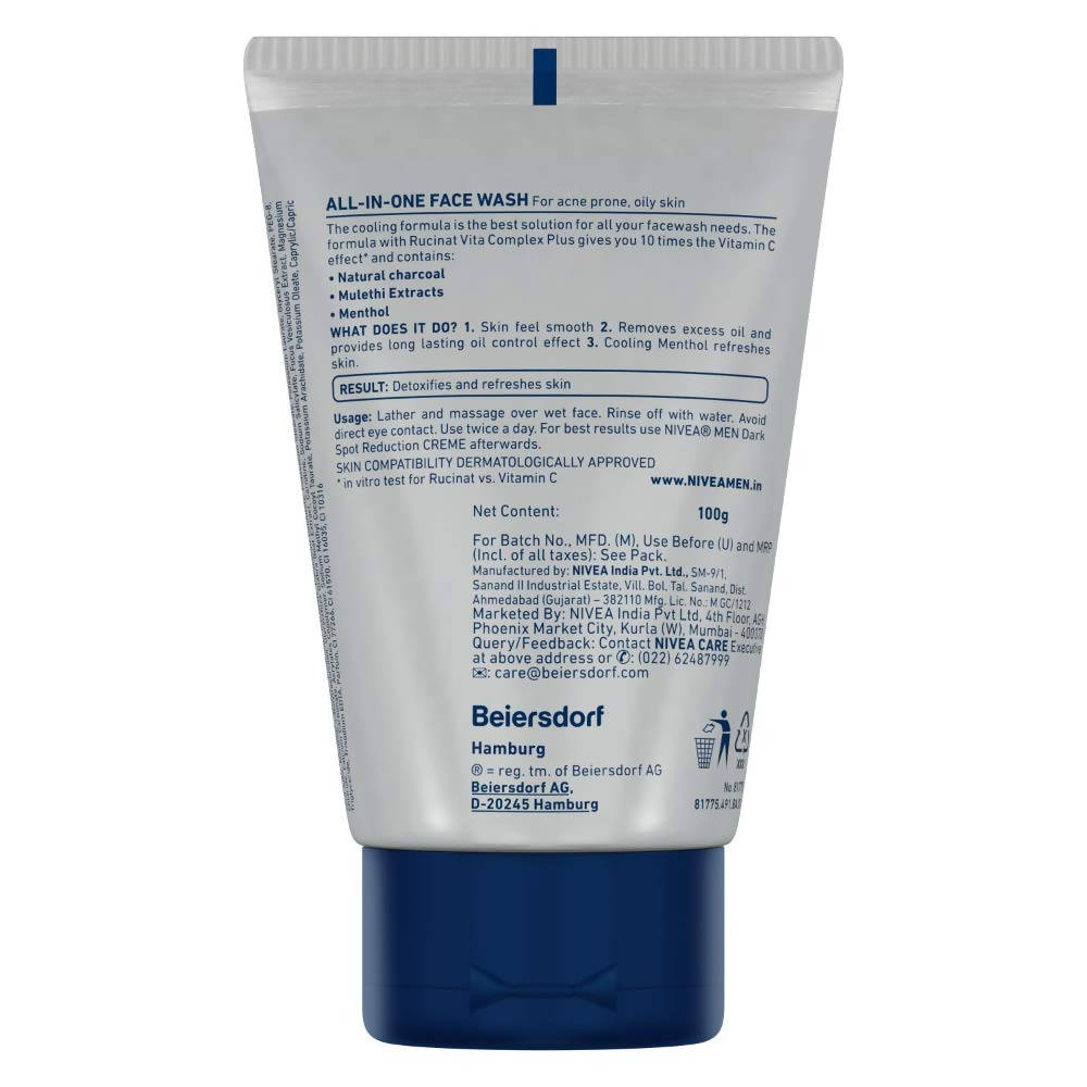 Nivea All in 1 Charcoal Face Wash | Grab2Buy